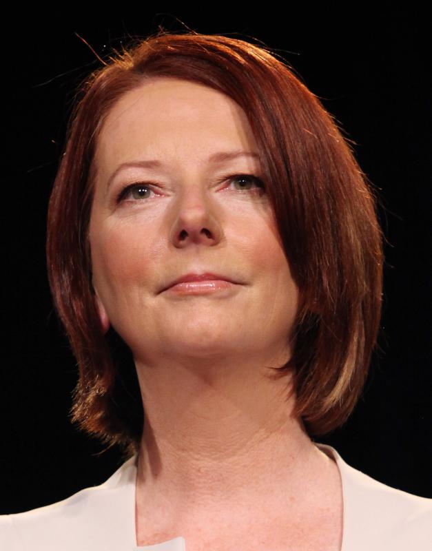 Julia Gillard speaking at a public event in 2010
